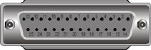 25 pin female connector, on printer, cable retained by screws, not wire clips)